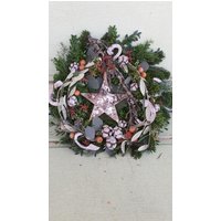 Adventskranz " Natur Pur" Als Blickfang Für Ihre Haustür Mit Liebe Handgebunden, in 3 Größen Erhältlich Gerne Vorbestellung von DaskunterbunteSchaf