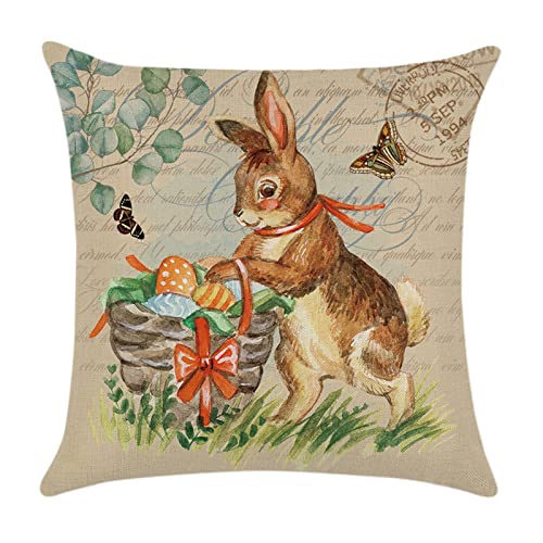 Ostern Dekoration Kissenbezüge Ostern Kissen Kissen Sofabezug Home Day Dekoration Kissenbezug Zierkissen Dekorative Dekokissen Schlafzimmer Zuhause Dekor Ostern-Geschenke von Dasongff