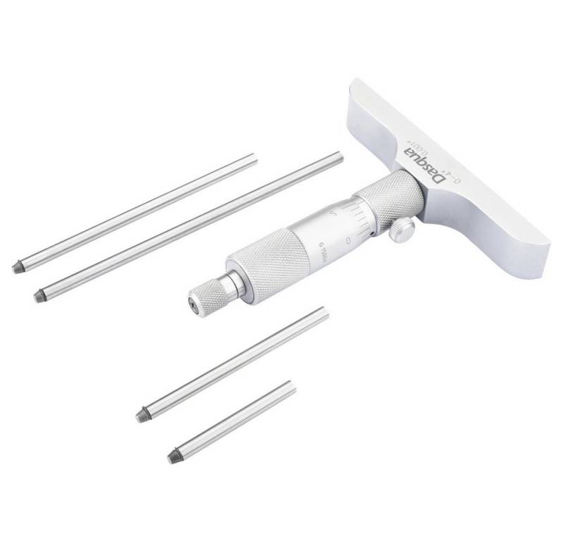 Dasqua Messschieber Dasqua 4611-8106 Tiefenmikrometer mit Kontrollmaß 0 - 25 mm DIN 863 von Dasqua