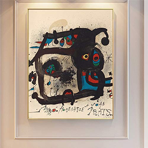 Joan Miro Berühmte Vintage Abstrakt Surrealismus Ölgemälde Reproduktion Poster und Drucke Wandkunstbild, für Wohnzimmer Dekor Kein Rahmen (Size : 11.8x15.7in(30x40cm) no frame) von Dass