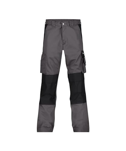 DASSY® Boston Zweifarbige Arbeitshose mit Kniepolstertaschen - Größe 58 - ZEMENTGRAU/SCHWARZ von Dassy