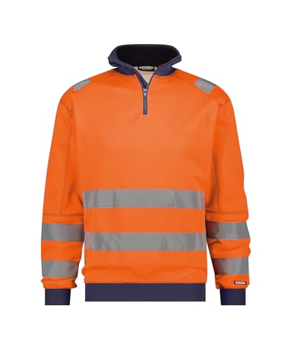 DENVER Warnschutz Sweatshirt von Dassy Orange/Dunkelblau XL von Dassy