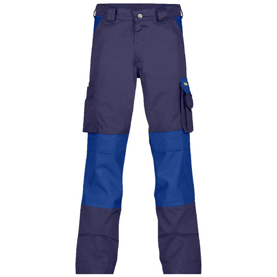 Dassy® - Boston Zweifarbige Arbeitshose mit Kniepolstertaschen, dunkelblau/kornblau, Schrittlänge Minus, Größe 52 von Dassy
