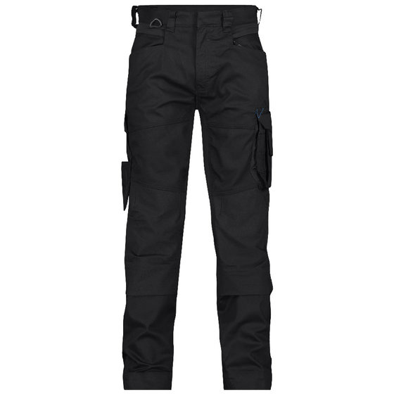Dassy® - Dynax Arbeitshose mit Stretch und Kniepolstertaschen, schwarz, Schrittlänge Minus, Größe 46 von Dassy