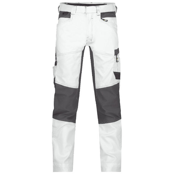 Dassy® - Helix Painters Malerhose mit Stretch, weiß/anthrazit, Schrittlänge Standard, Größe 64 von Dassy