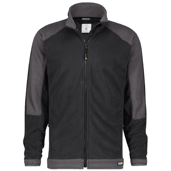 Dassy® - Kazan Zweifarbige Fleecejacke, schwarz/zementgrau, Größe 3XL von Dassy