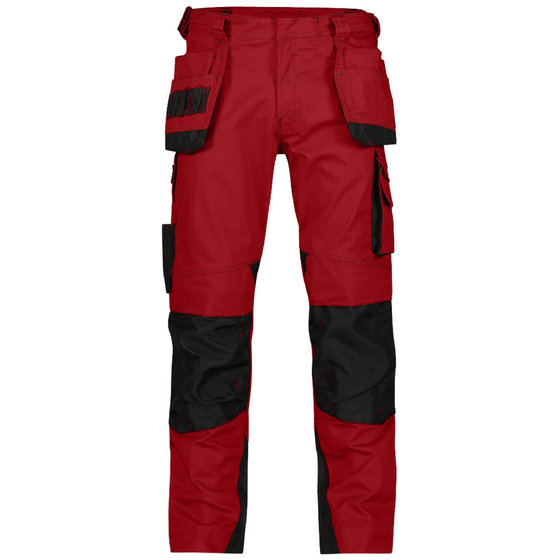 Dassy® - Magnetic Arbeitshose mit Holstertaschen und Kniepolstertaschen, rot/schwarz, Schrittlänge Standard, Größe 64 von Dassy