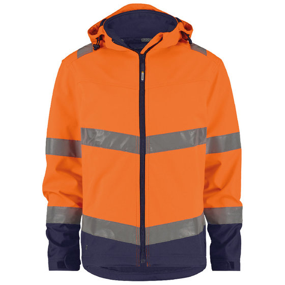 Dassy® - Malaga Warnschutz Softshell-Jacke, neonorange/dunkelblau, Größe M von Dassy