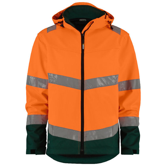 Dassy® - Malaga Warnschutz Softshell-Jacke, neonorange/flaschengrün, Größe L von Dassy