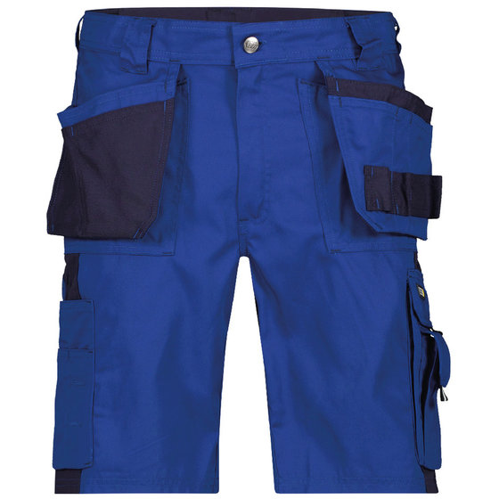Dassy® - Monza Zweifarbige Arbeitsshorts mit Holstertaschen, kornblau/dunkelblau, Schrittlänge Standard, Größe 64 von Dassy