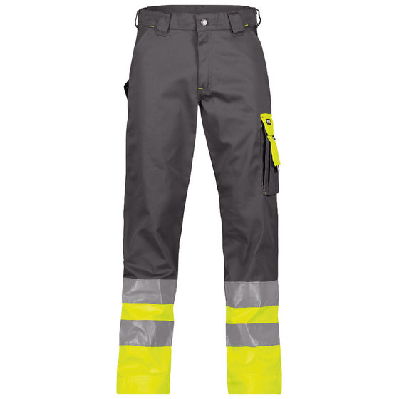 Dassy® - Omaha Warnschutzhose, zementgrau/neongelb, Schrittlänge Minus, Größe 46 von Dassy