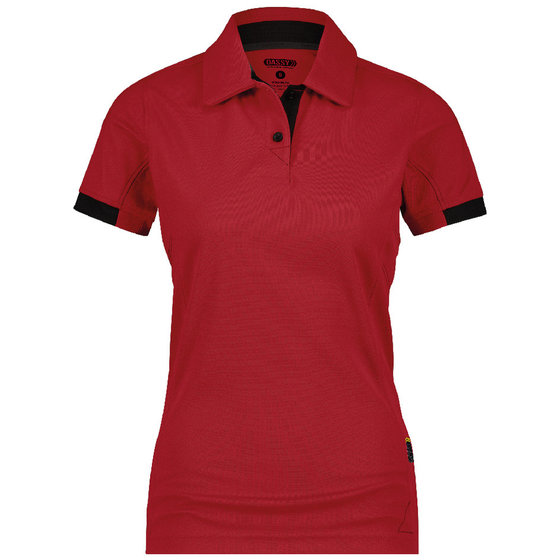 Dassy® - Traxion Women Poloshirt für Damen, rot/schwarz, Größe 2XL von Dassy