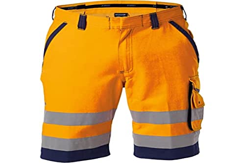 Warnschutz-Short Lucca Größe 58, Farbe leuchtorange/marine von Dassy