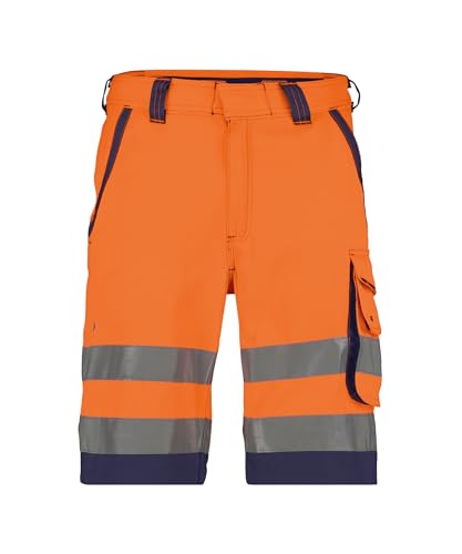 Warnschutz-Short Lucca Größe 60, Farbe leuchtorange/marine von Dassy