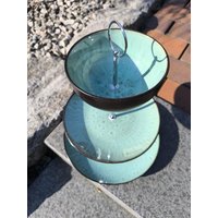 Etagere 3-stöckig Türkis/Schwarz von DatGlidderGedierche