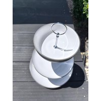 Etagere 3-stöckig Weiß/Grau von DatGlidderGedierche