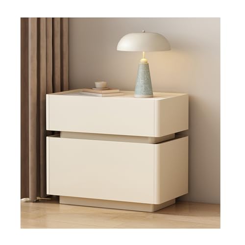 DataBaste Beistelltisch，Modern Nachtkästchen，mit Stauraum，für Schlafzimmer，Wohnzimmer(White,50 * 40 * 51cm/19.7 * 15.7 * 20.1in) von DataBaste