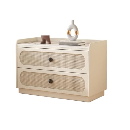 DataBaste Beistelltisch for Schlafzimmer，Nachttisch，mit Schublade，für Schlafzimmer，Wohnzimmer(White,45 * 40 * 50cm/17.7 * 15.7 * 19.7in) von DataBaste