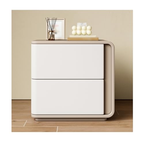 DataBaste Modern Nachtkästchen，Beistelltisch，Couchtisch，mit Schublade，mit Stauraum，für Schlafzimmer，Wohnzimmer(White+Brown B,45 * 40 * 50cm/17.7 * 15.7 * 19.7in) von DataBaste