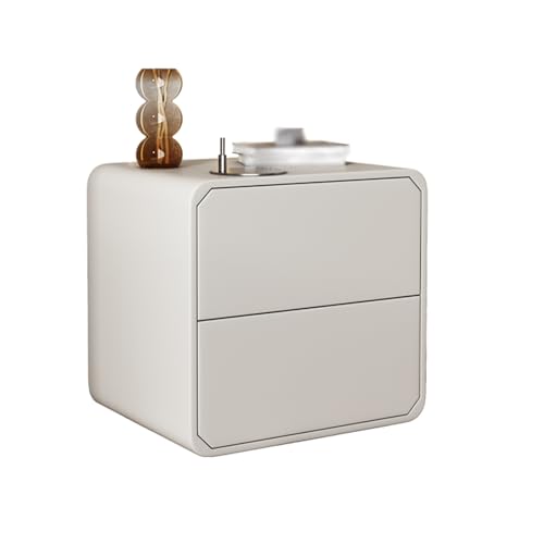 DataBaste Moderner Nachttisch，Beistelltisch，mit Schublade，für Schlafzimmer，Wohnzimmer(White,40 * 40 * 47cm/15.7 * 15.7 * 18.5in) von DataBaste