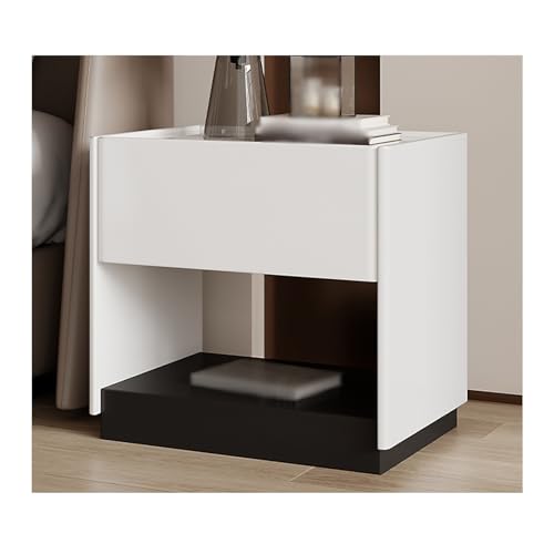 DataBaste Nachtkästchen，Schließfächer，Beistelltisch，mit Stauraum，für Schlafzimmer，Wohnzimmer(White,40 * 40 * 50cm/15.7 * 15.7 * 19.7in) von DataBaste