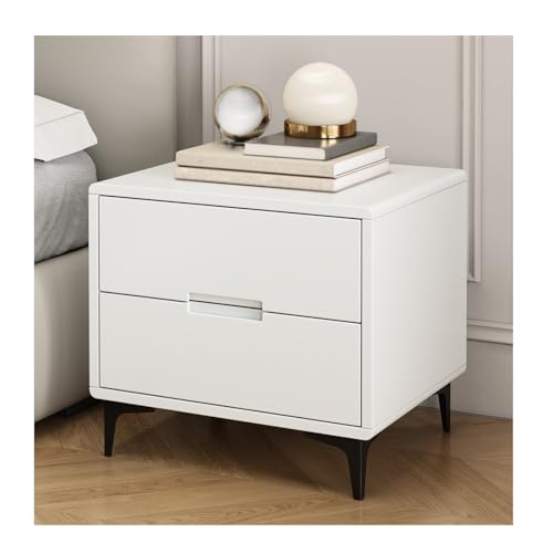 DataBaste Nachtschrank，Beistelltisch fürs Schlafzimmer，mit Schublade，für Schlafzimmer，Wohnzimmer(White,40 * 40 * 47cm/15.7 * 15.7 * 18.5in) von DataBaste