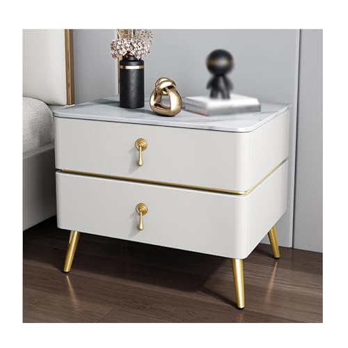 DataBaste Nachtschrank for Schlafzimmer，Couchtisch，mit Schublade，für Schlafzimmer，Wohnzimmer(White,40 * 40 * 47cm/15.7 * 15.7 * 18.5in) von DataBaste
