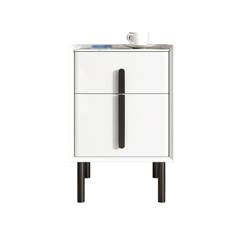 DataBaste Nachttisch，Beistelltisch，Couchtischmit Stauraum，für Schlafzimmer，Wohnzimmer(White A) von DataBaste