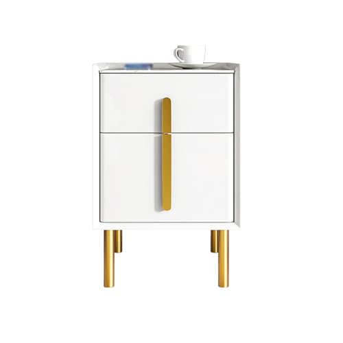 DataBaste Nachttisch，Beistelltisch，Couchtischmit Stauraum，für Schlafzimmer，Wohnzimmer(White B) von DataBaste