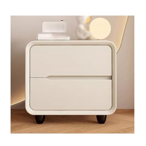 DataBaste Nachttisch，Beistelltisch for Schlafzimmer，mit Schublade，für Schlafzimmer，Wohnzimmer(White,40 * 40 * 48cm/15.7 * 15.7 * 18.9in) von DataBaste