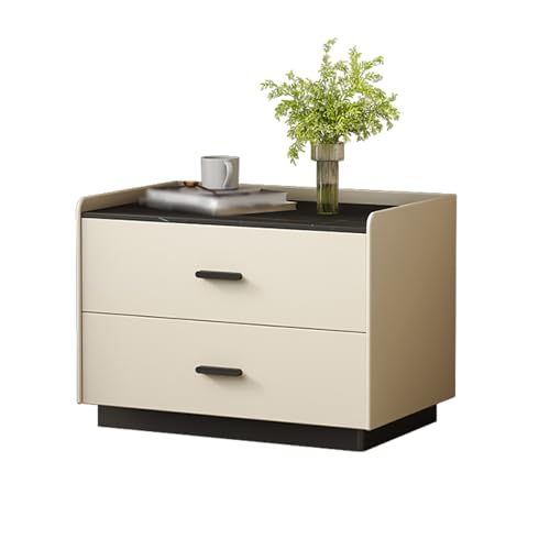 DataBaste Nachttisch，Beistelltisch for Schlafzimmer，mit Schublade，für Schlafzimmer，Wohnzimmer(White,40 * 40 * 50cm/15.7 * 15.7 * 19.7in) von DataBaste