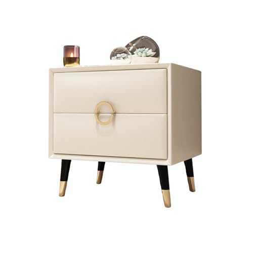 DataBaste Nachttisch，Beistelltisch for Schlafzimmer，mit Stauraum，für Schlafzimmer，Wohnzimmer(White,40 * 40 * 50cm/15.7 * 15.7 * 19.7in) von DataBaste