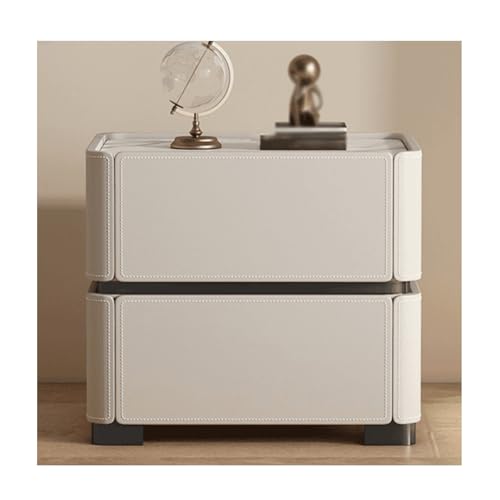 DataBaste Nachttisch，Beistelltisch for Schlafzimmer，mit Stauraum，für Schlafzimmer，Wohnzimmer(White,50 * 40 * 48cm/19.7 * 15.7 * 18.9in) von DataBaste