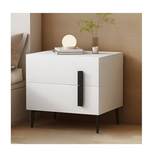 DataBaste Nachttisch，Beistelltisch for Schlafzimmer，mit Stauraum，für Schlafzimmer Wohnzimmer(White,40 * 40 * 52cm/15.7 * 15.7 * 20.5in) von DataBaste
