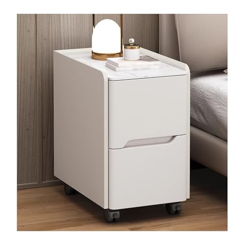DataBaste Nachttisch，Schlafzimmer-Beistelltisch，mit Schublade，für Schlafzimmer，Wohnzimmer(White,35 * 40 * 50cm/13.8 * 15.7 * 19.7in) von DataBaste