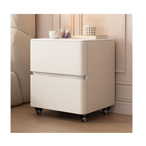 DataBaste Nachttisch，Schlafzimmer-Beistelltisch，mit Schublade，für Schlafzimmer，Wohnzimmer(White,45 * 40 * 50cm/17.7 * 15.7 * 19.7in) von DataBaste