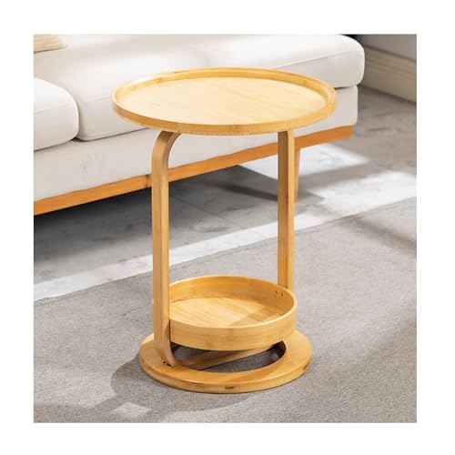 DataBaste Sofa-Beistelltisch，Runder Couchtisch，für Wohn- und Schlafzimmer Geeignet(Yellow,45 * 45 * 58cm/17.7 * 17.7 * 22.8in) von DataBaste