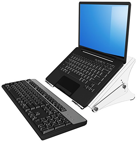 Dataflex Addit Notebookständer - Verstellbar 49.450, Acrylglas, Ergonomischer Laptopständer für Laptops bis 15", Höhenverstellbar 134-204mm in 5 Stufen, Belastbarkeit bis 6kg von Dataflex