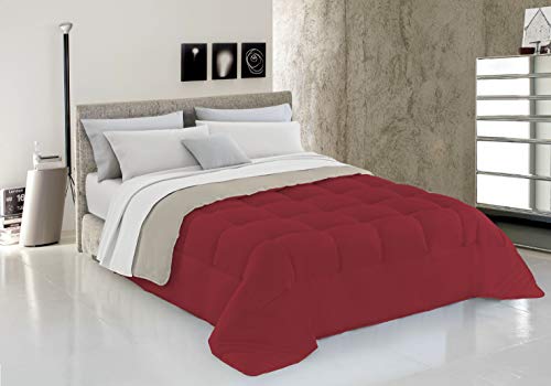 Italian Bed Linen Winter Bettdecke, Bordeaux/Creme, 200x200cm von Italian Bed Linen