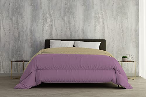 Italian Bed Linen Piumino-Rosa/Beige-2P Winter Bettdecke, Microfaser, Rosa/Beige, 250x200cm von Italian Bed Linen