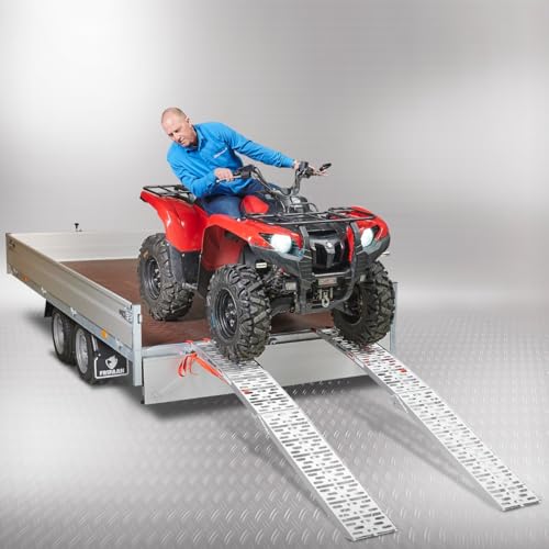 Klappbare Auffahrrampe aus Aluminium im 2er Set - 225 cm Klappbare Auffahrrampe aus Aluminium im 2er Set - 225 cm von Datona