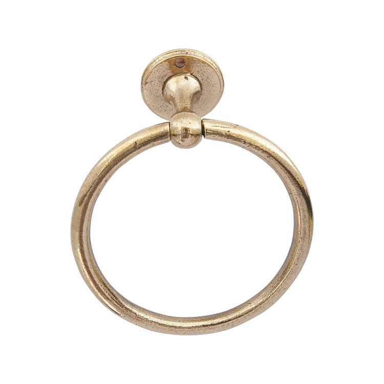 Handtuchhalter Ring runde Rosette Bronze natur pol von Dauby