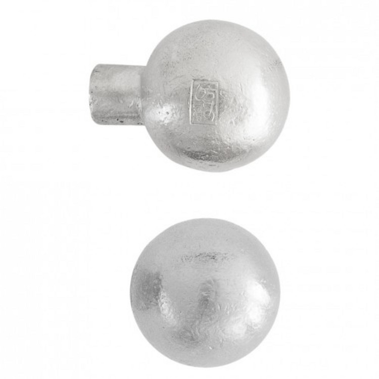 Möbelknopf PT-25 Weiße Bronze satiniert (WBS) von Dauby