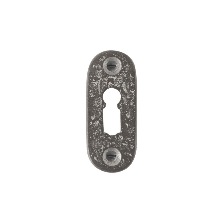 Rosette oval PBTC 1 Weiße Bronze satiniert (WBS), von Dauby