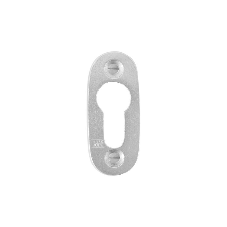 Rosette oval PBTC 1 Weiße Bronze satiniert (WBS), von Dauby