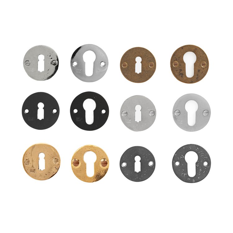 Schlüsselrosette 50F schlicht  Gusseisen/Schwarz g von Dauby