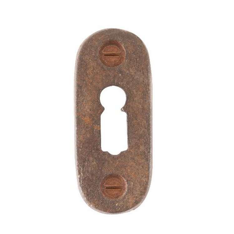 Schlüsselrosette PBTC CDF Gusseisen rostig, lackie Schlüsselrosette PBTC CDF Gusseisen rostig, lackie von Dauby