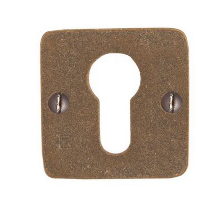 Schlüsselrosette quadratisch Bronze natur (RB), Pr von Dauby