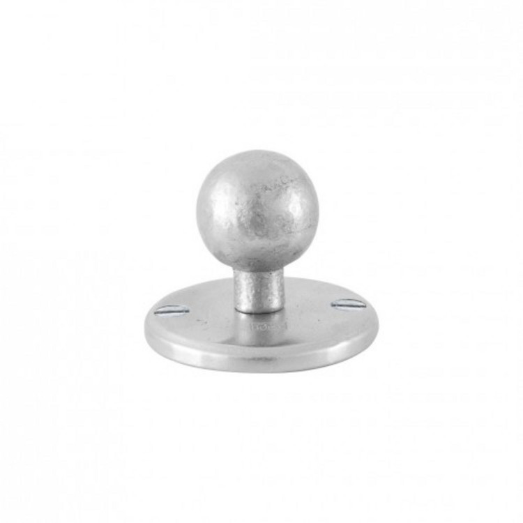 Wandhaken Kugel runde Rosette Weiße Bronze satinie von Dauby