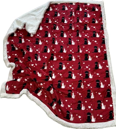 Daunex Best Friends Kuscheldecke Light 130 x 160 cm, Rot, 130 x 160 cm von Daunex